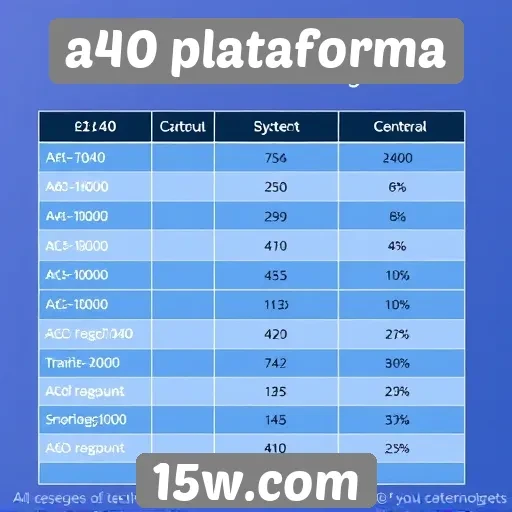 Desempenho da A40 plataforma em comparação com concorrentes